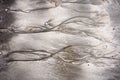 Meandering rivers in the sand Royalty Free Stock Photo