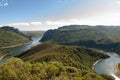 Meanders of the river Tagus as it passes through Monfague through the Salto del gitano Extremadura Royalty Free Stock Photo