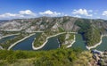 Meanders of the river Uvac, Serbia Royalty Free Stock Photo