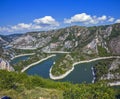 Meanders of the river Uvac, Serbia Royalty Free Stock Photo