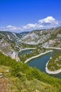 Meanders of the river Uvac, Serbia Royalty Free Stock Photo