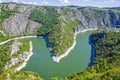 Meanders of the river Uvac, Serbia Royalty Free Stock Photo