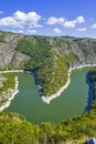 Meanders of the river Uvac, Serbia Royalty Free Stock Photo