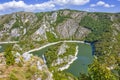 Meanders of the river Uvac, Serbia Royalty Free Stock Photo