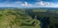 Meanders at rocky river Uvac river in Serbia Royalty Free Stock Photo