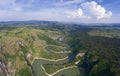 meanders at rocky river Uvac river in Serbia Royalty Free Stock Photo