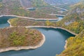 Meanders of Uvac river, Serbia Royalty Free Stock Photo