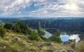 Meanders of the Uvac River, Serbia Royalty Free Stock Photo