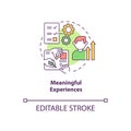 Meaningful experience concept icon
