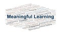 Meaningful Learning Word Cloud. Core Ideas On Deep Learning, Knowledge Integration, Critical Thinking, Student Engagement, And Royalty Free Stock Photo