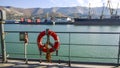 Means of helping the drowning. Lifebuoy. The ship's equipment to Royalty Free Stock Photo