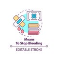 Means to stop bleeding concept icon