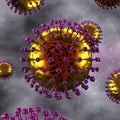 Measles Cell - Microbiology detailed view Royalty Free Stock Photo