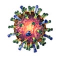Measles Virus Cell Royalty Free Stock Photo