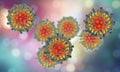 Measles virus. illustration Royalty Free Stock Photo