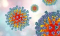 Measles virus. illustration