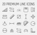 Measuirng related vector icon set. Royalty Free Stock Photo