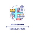 Measurable ROI concept icon