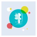 measure, caliper, calipers, physics, measurement White Glyph Icon colorful Circle Background