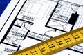 Measure the floorplan with a measuring tape