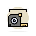Measure, Measurement, Meter, Roulette, Ruler Abstract Circle Background Flat color Icon Royalty Free Stock Photo