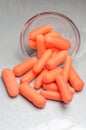 Measure one cup of Baby Carrots Royalty Free Stock Photo