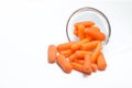 Measure one cup of Baby Carrots Royalty Free Stock Photo