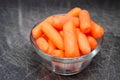 Measure one cup of Baby Carrots Royalty Free Stock Photo