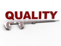 Measure quality caliper concept Royalty Free Stock Photo