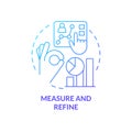 Measure and refine blue gradient concept icon Royalty Free Stock Photo
