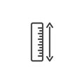 Measure ruler line icon