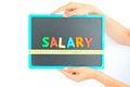 Measure salary concept in a business Royalty Free Stock Photo