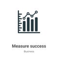 Measure success vector icon on white background. Flat vector measure success icon symbol sign from modern business collection for Royalty Free Stock Photo