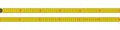 Measure tape with cm. Yellow ruler with scale metric. Tapeline with millimeter, centimeter and meter. Metal long measure tape with