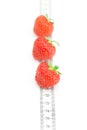 Measure tape and strawberries Royalty Free Stock Photo