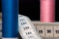 Measure and thread Royalty Free Stock Photo