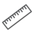 Measure tool line icon, tools and design, ruler Royalty Free Stock Photo