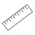 Measure tool thin line icon, tools and design