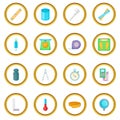 Measure tools icons circle