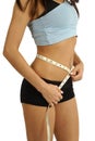 Measure waistline Royalty Free Stock Photo