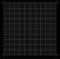 Measured grid. Graph plotting grid. Corner ruler with measurement isolated on the black background. Vector graph paper