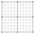 Measured grid. Graph plotting grid. Corner ruler with measurement isolated on the white background. Vector graph paper