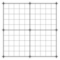 Measured grid. Graph plotting grid. Corner ruler with measurement isolated on the white background. Vector graph paper