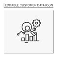 Measurement analytics line icon