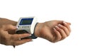 Measurement of arterial pressure Royalty Free Stock Photo