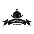 Measurement cube logo, simple black style