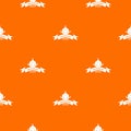 Measurement cube pattern vector orange