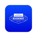 Measurement level icon blue vector