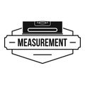 Measurement level logo, simple black style Royalty Free Stock Photo