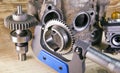 Measurement parameters of gears, details by mechanical micrometer